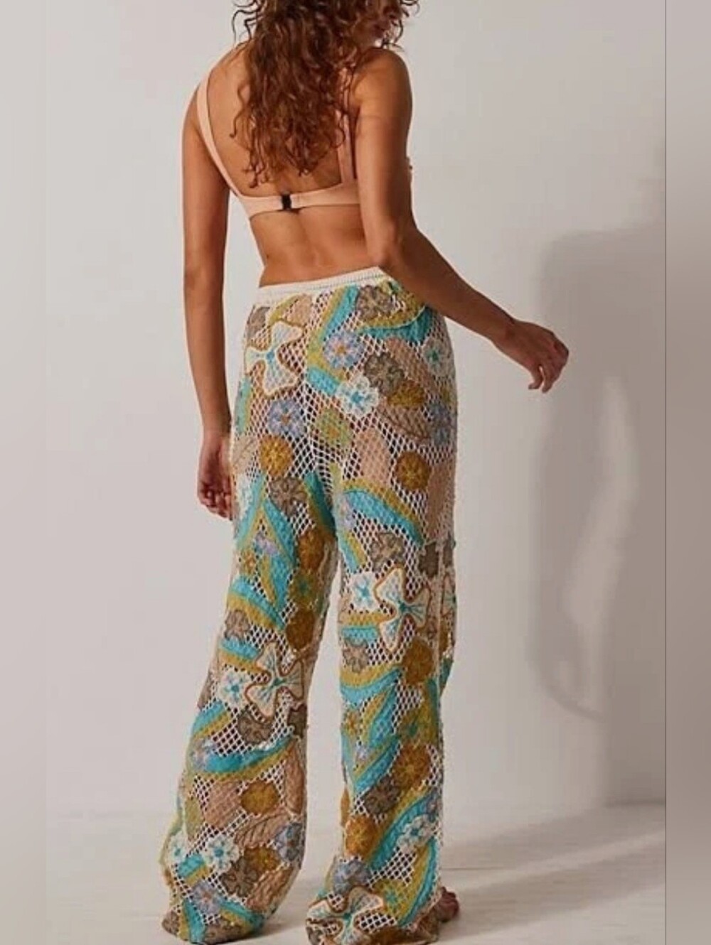 Free People Intimately NWT Ocean Roads Crochet Wide-Leg Pant - Picture 3 of 7